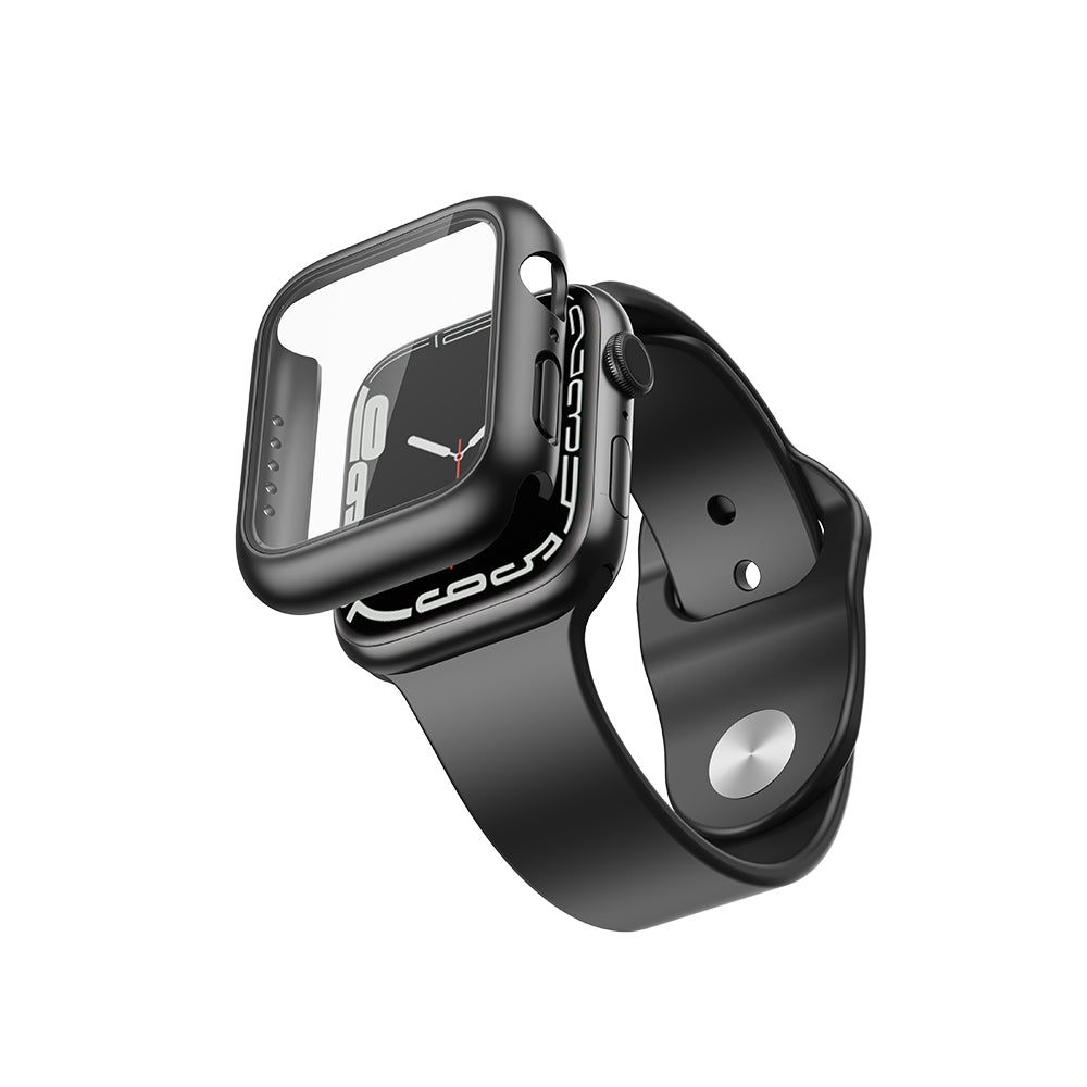 Protective Bumper Case + 9H Tempered Glass Screen Protector for Apple Watch