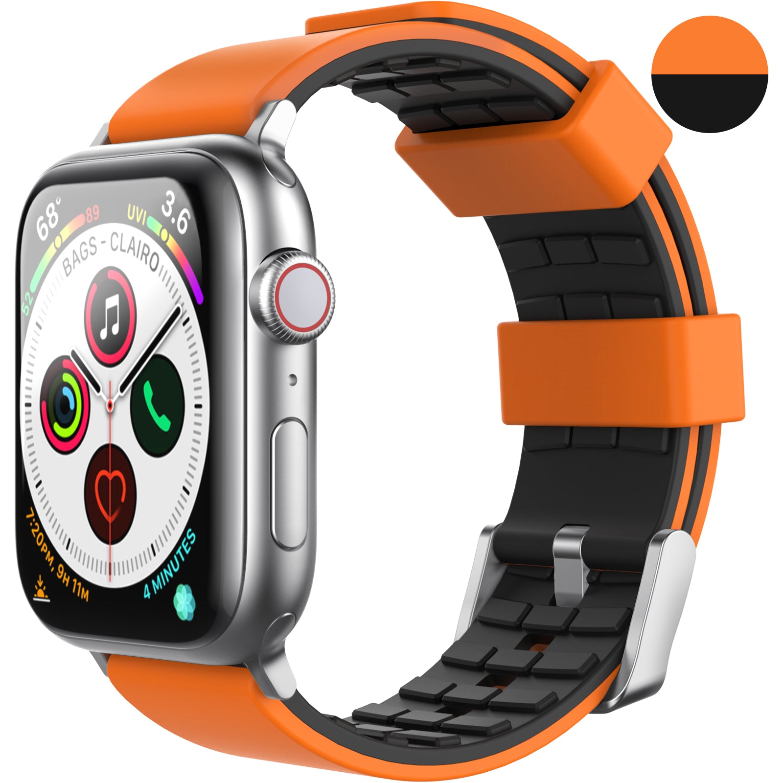Rugged Breathable Sport Band for Apple Watch – Heavy Duty Silicone Replacement Strap