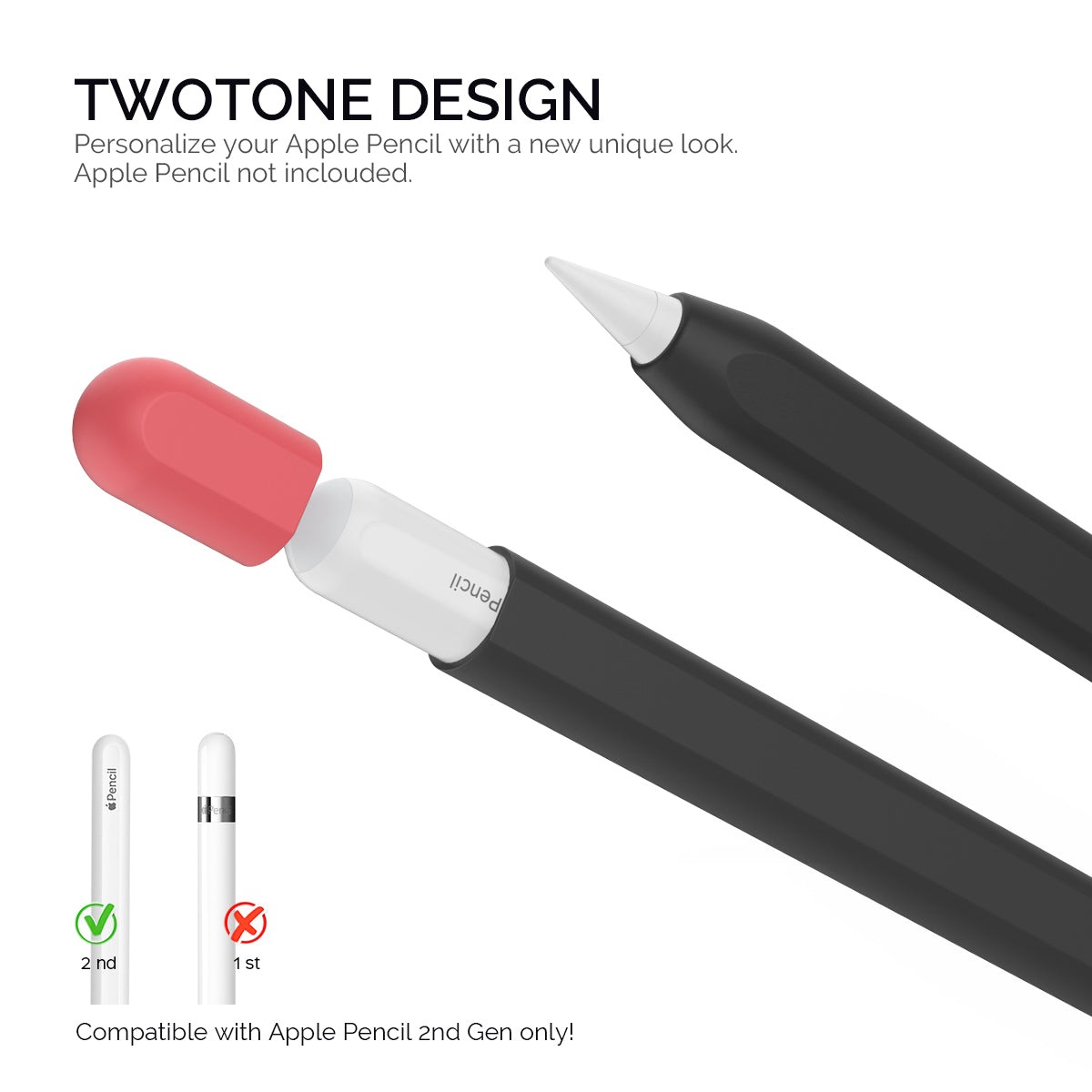 Ultra-Thin Duo Tone Silicone Sleeve for Apple Pencil Pro 2nd Generation