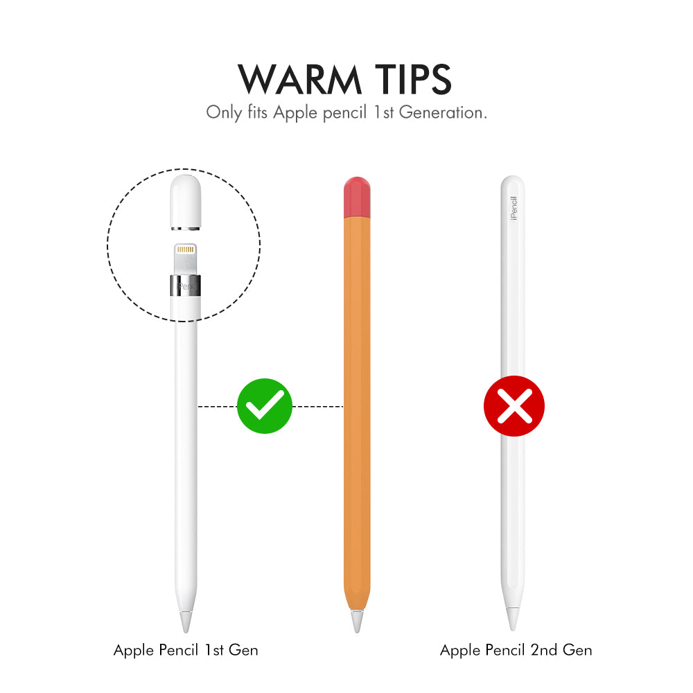 Duotone Silicone Sleeve for Apple Pencil 1st Generation – Soft Protective Case Cover