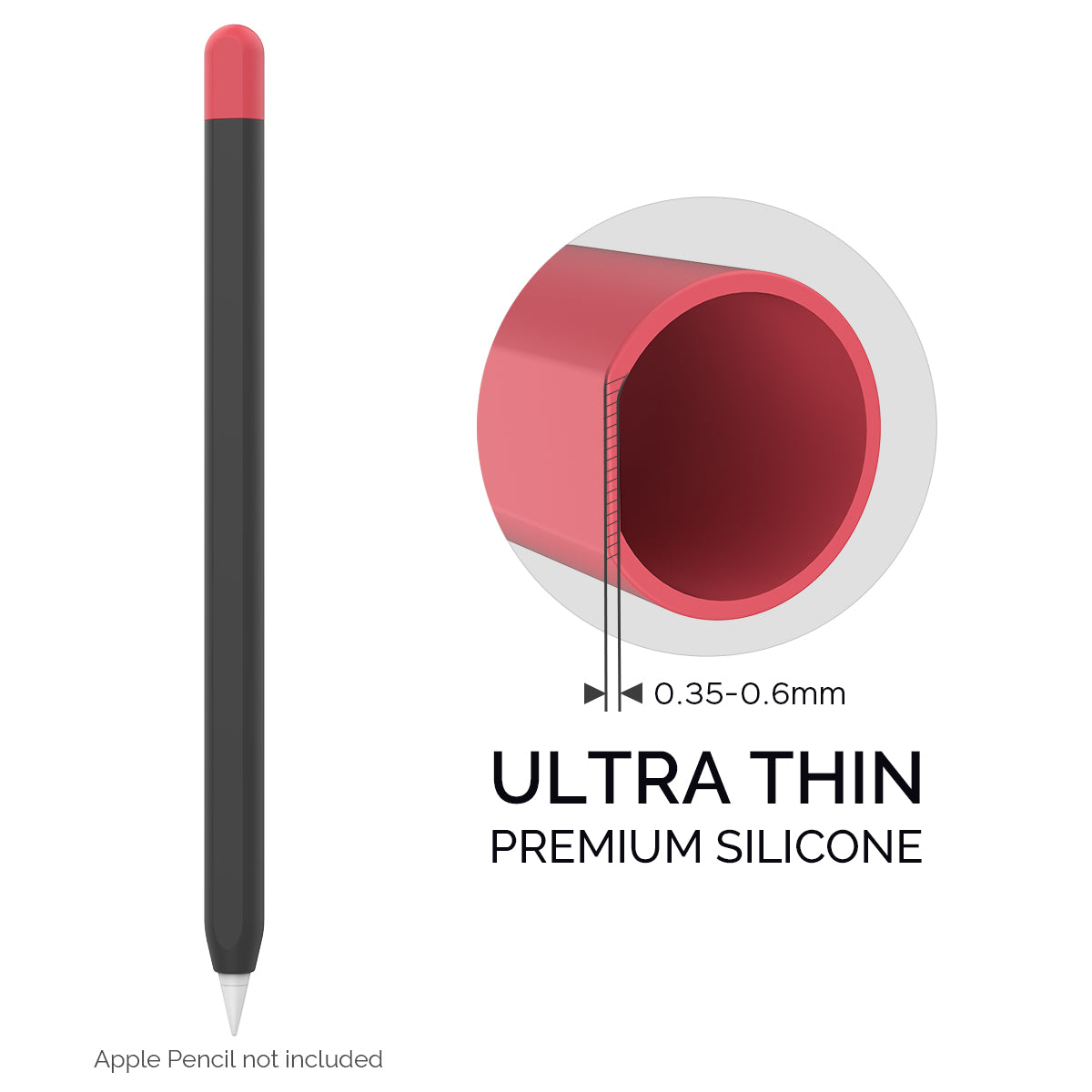 Ultra-Thin Duo Tone Silicone Sleeve for Apple Pencil Pro 2nd Generation