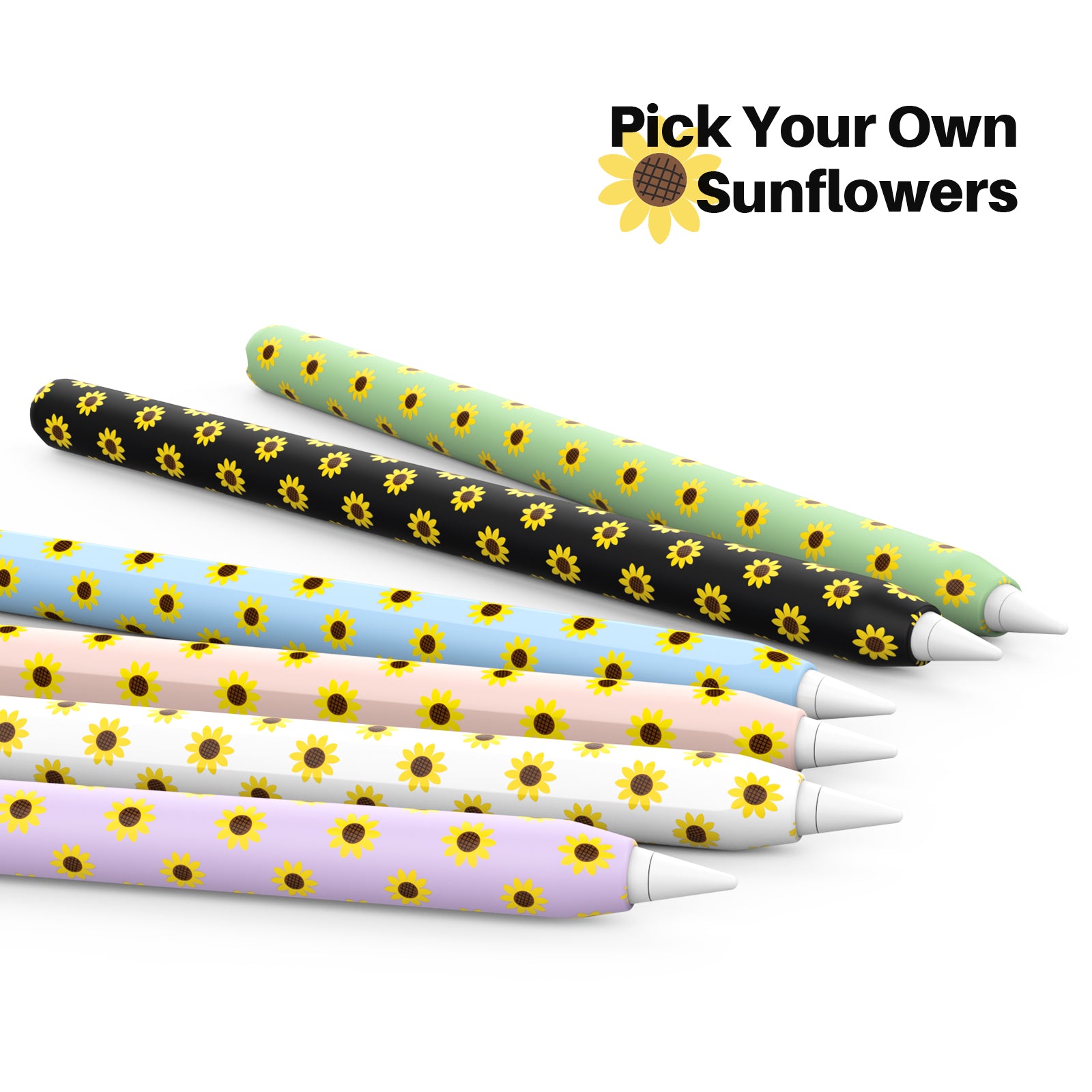 Sunflower Pattern Silicone Sleeve for Apple Pencil Pro 2nd Generation