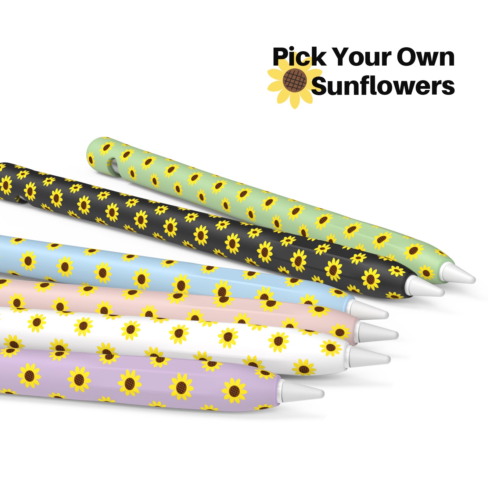 Sunflower Pattern Silicone Sleeve for Apple Pencil 1st Generation