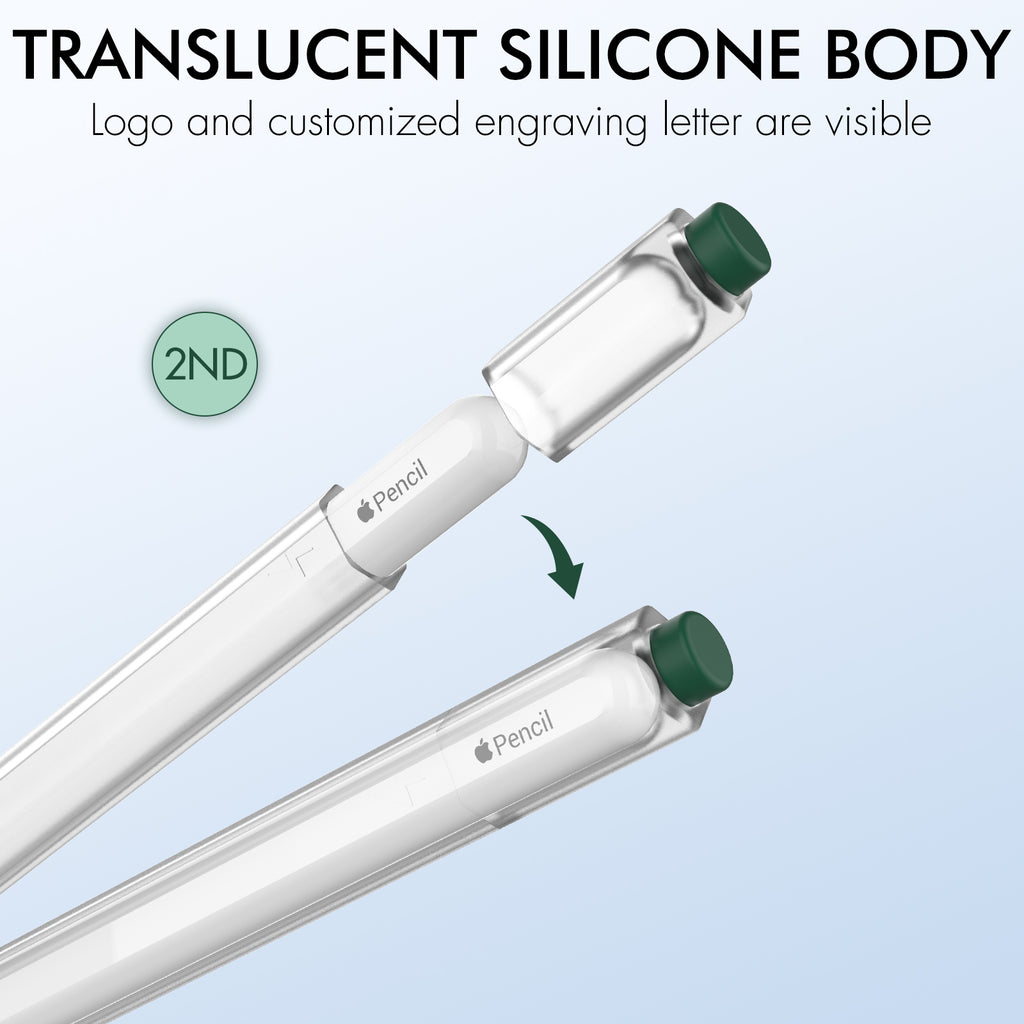 Two-Tone Translucent Silicone Sleeve for Apple Pencil Pro 2nd Generation
