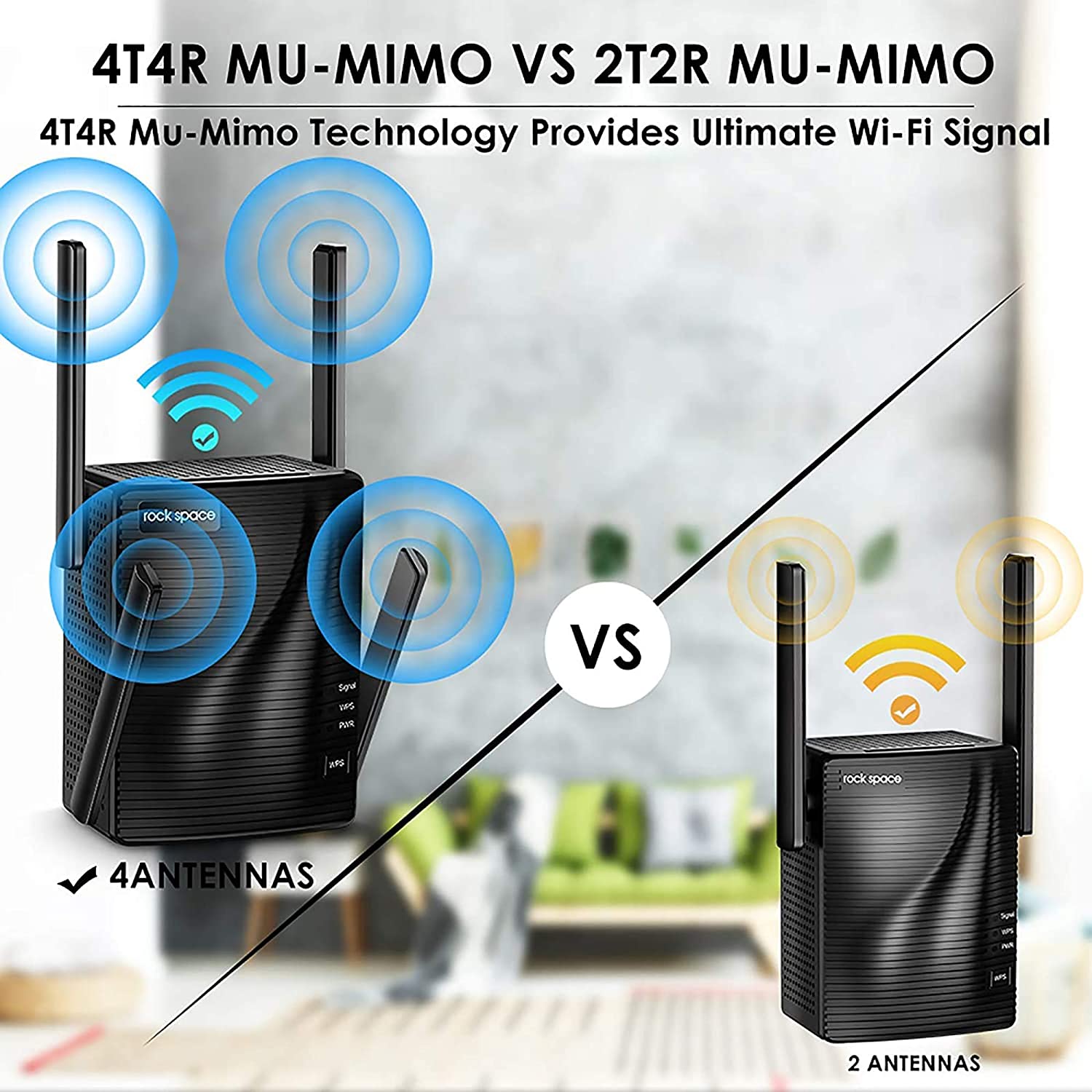 rock space AC2100 Dual-Band Wi-Fi Range Extender