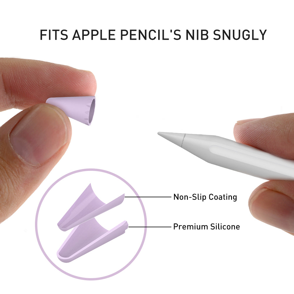 Silicone Nib Covers for Apple Pencil (8 Pack) - Noise Reducing