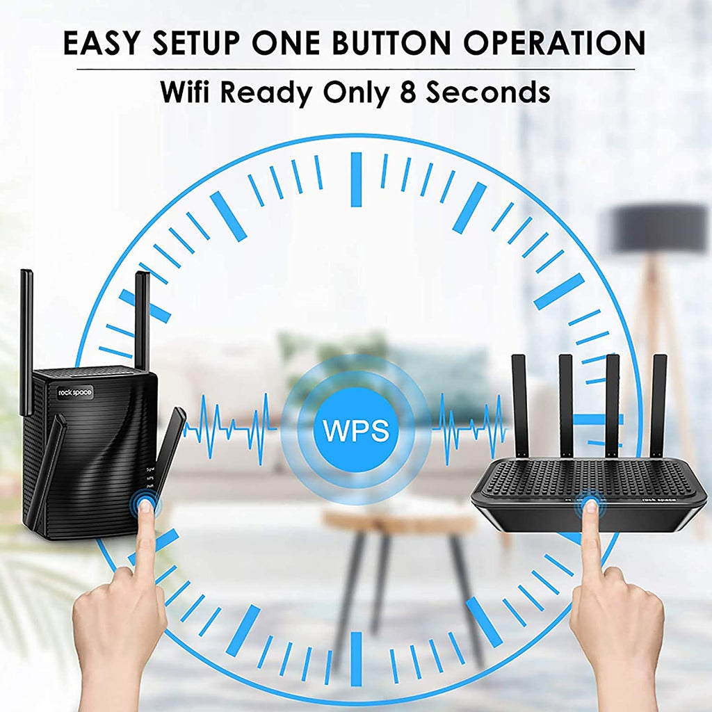 rock space AC2100 Dual-Band Wi-Fi Range Extender