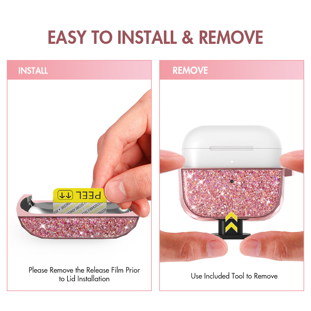 Twinkle Glitter Case for AirPods Pro – Cute Bling Diamond Sparkle Protective Hard Cover