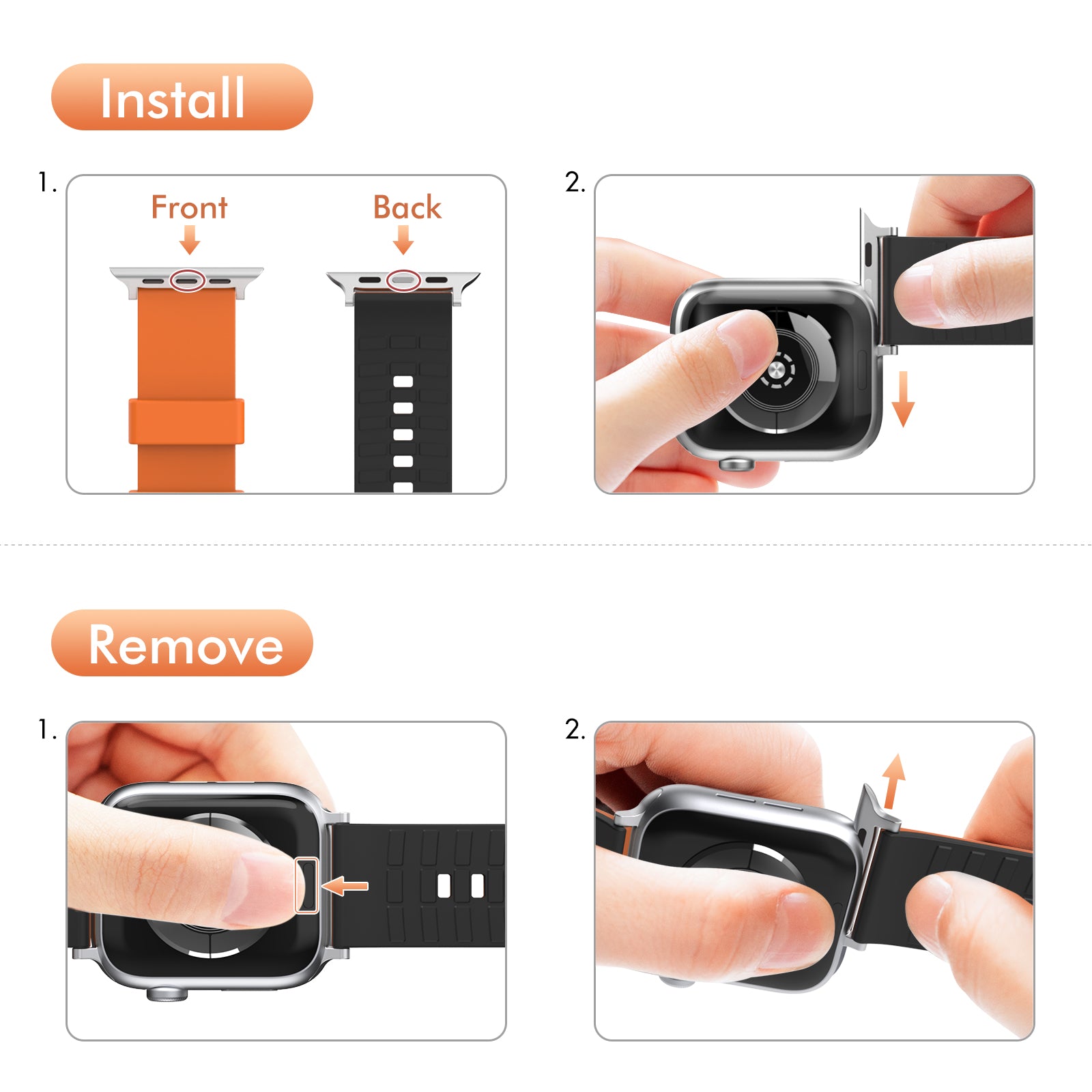 Rugged Breathable Sport Band for Apple Watch – Heavy Duty Silicone Replacement Strap