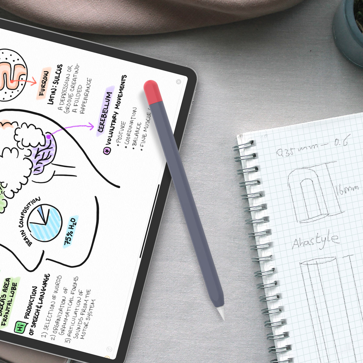Ultra-Thin Duo Tone Silicone Sleeve for Apple Pencil Pro 2nd Generation