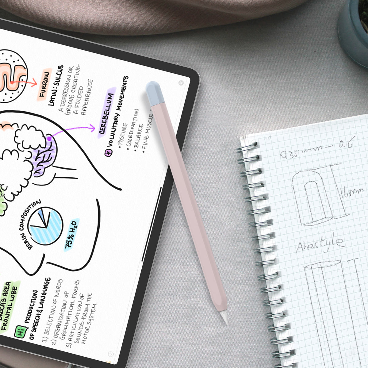Ultra-Thin Duo Tone Silicone Sleeve for Apple Pencil Pro 2nd Generation