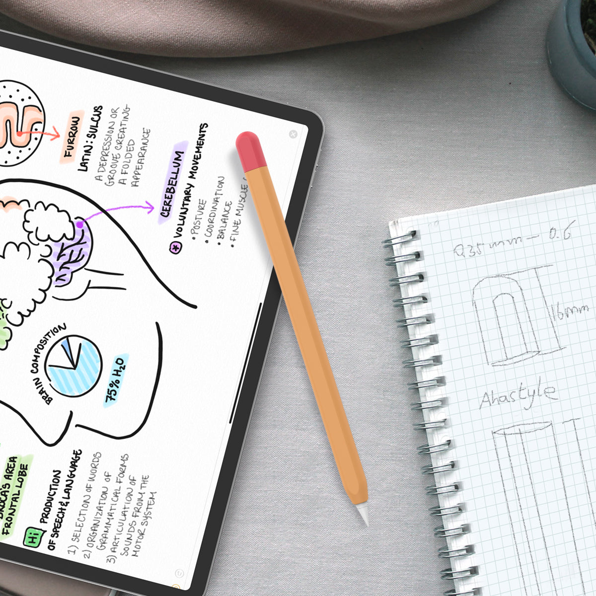 Ultra-Thin Duo Tone Silicone Sleeve for Apple Pencil Pro 2nd Generation