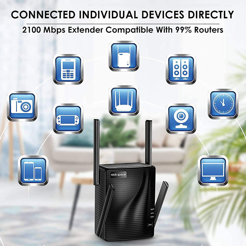 rock space AC2100 Dual-Band Wi-Fi Range Extender