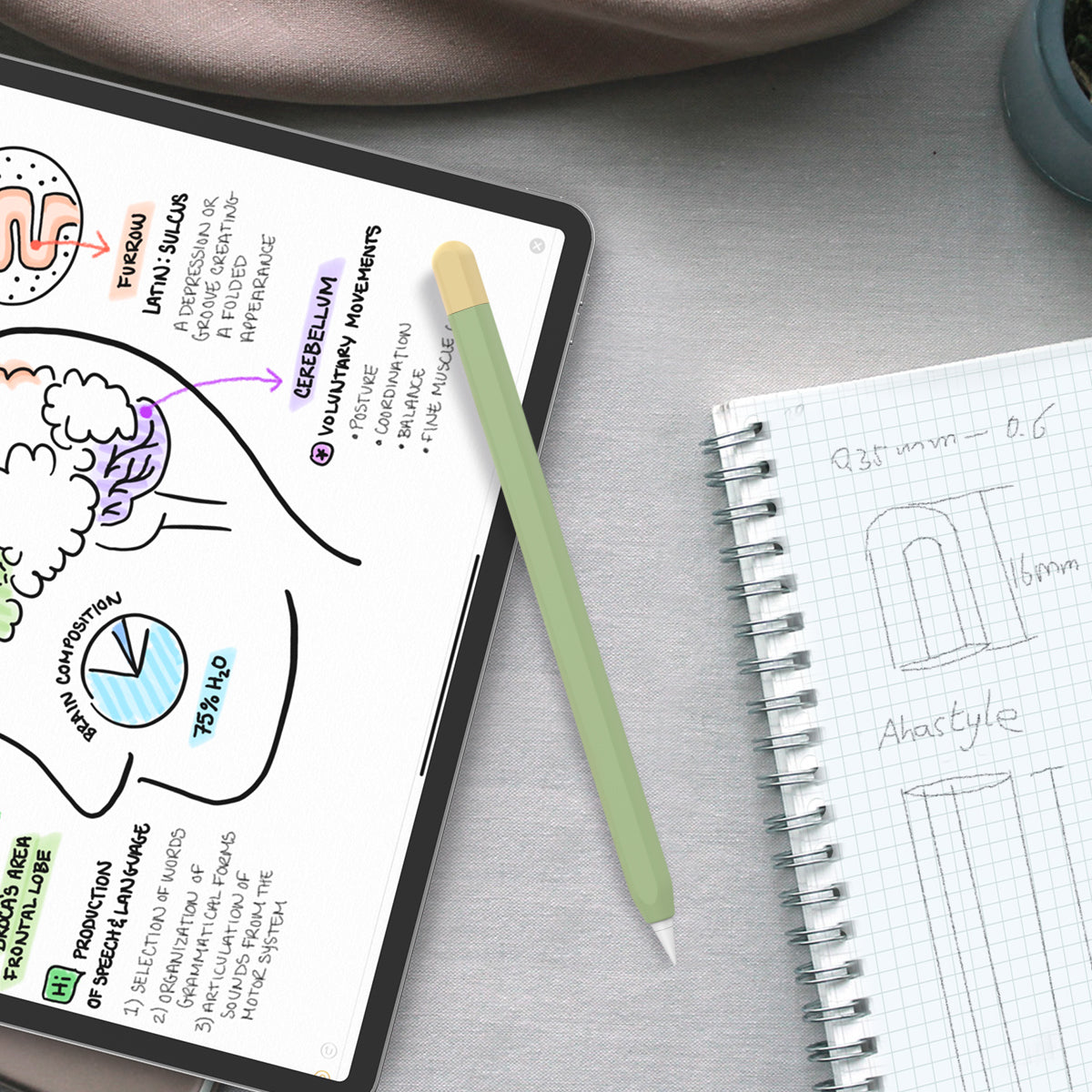 Ultra-Thin Duo Tone Silicone Sleeve for Apple Pencil Pro 2nd Generation