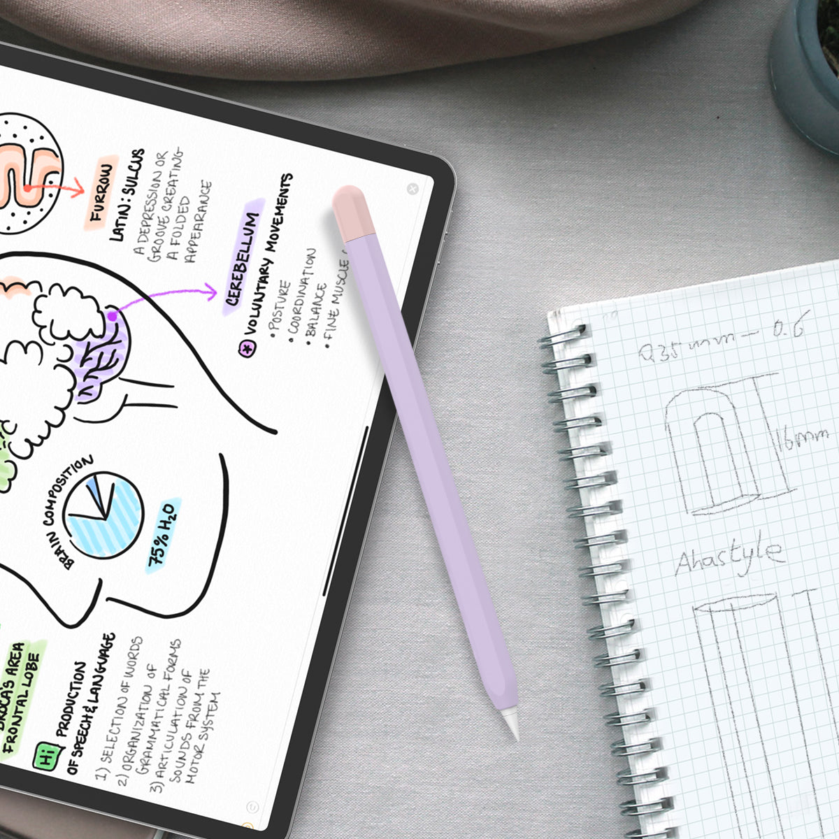 Ultra-Thin Duo Tone Silicone Sleeve for Apple Pencil Pro 2nd Generation
