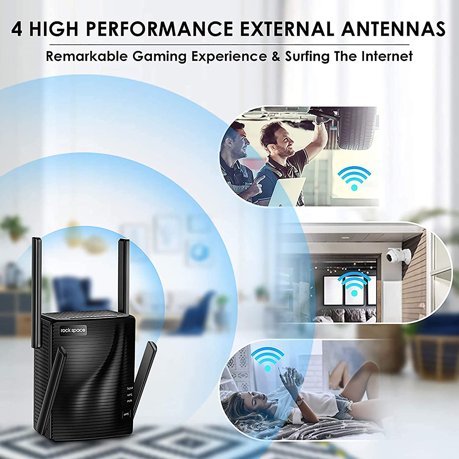 rock space AC2100 Dual-Band Wi-Fi Range Extender