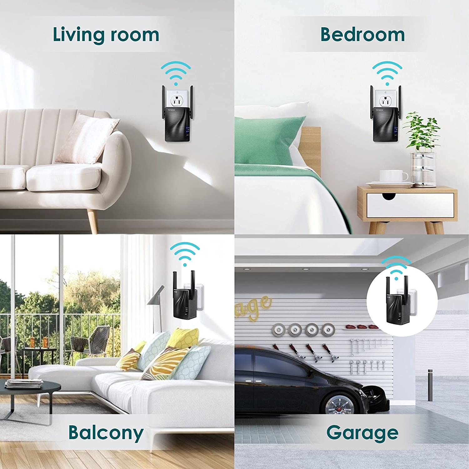 rock space AC1200 Dual-Band Wi-Fi Range Extender