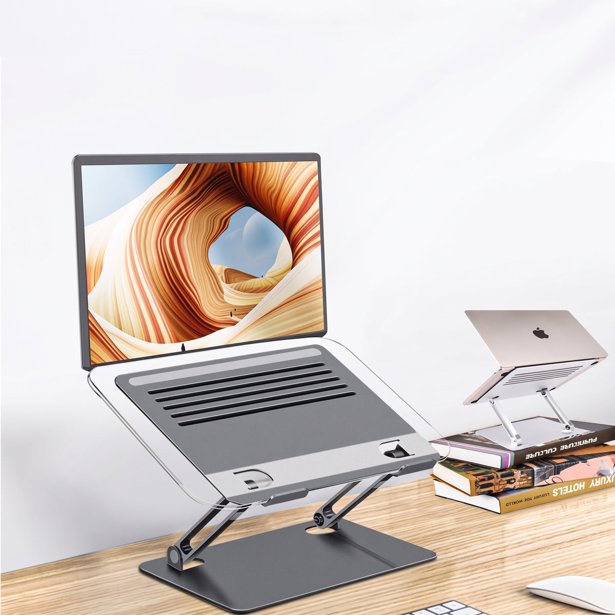 COTECi SD-51 Aluminum Laptop Stand | Ergonomic Folding Notebook Holder