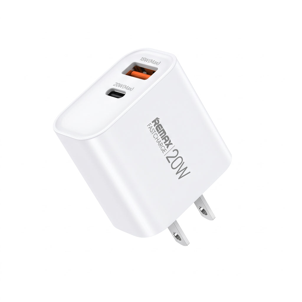 REMAX RP-U120 Kiddy Series 20W Dual Port (USB-C + USB-A) Fast Wall Charger (US Plug)