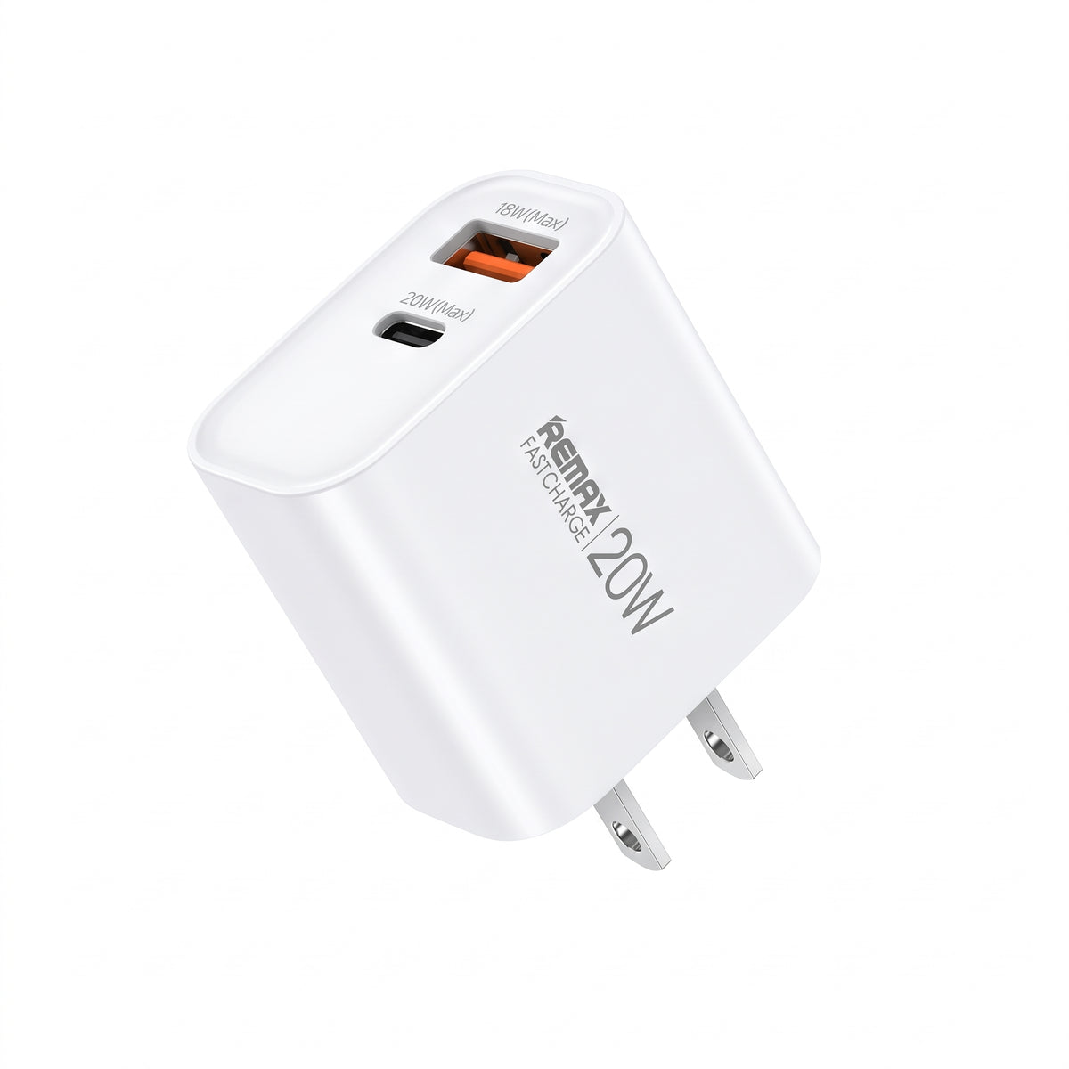 REMAX RP-U120 Kiddy Series 20W Dual Port (USB-C + USB-A) Fast Wall Charger (US Plug)