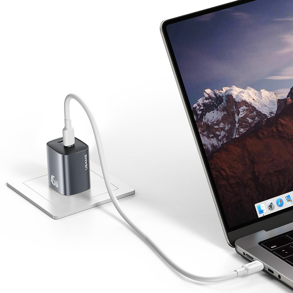 USAMS CC306 T66 45W Dual USB-C GaN Fast Charger