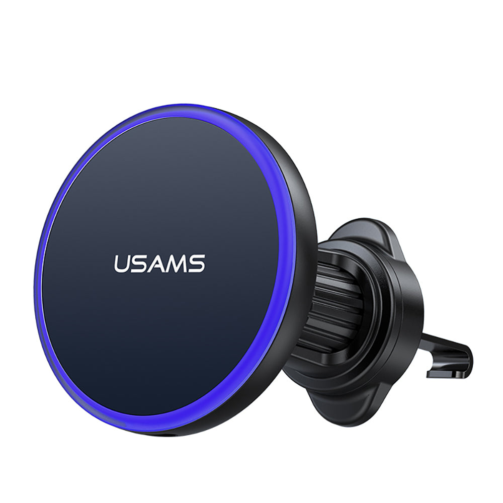 USAMS CD277 15W Magnetic Wireless Charging Car Air Vent Phone Holder