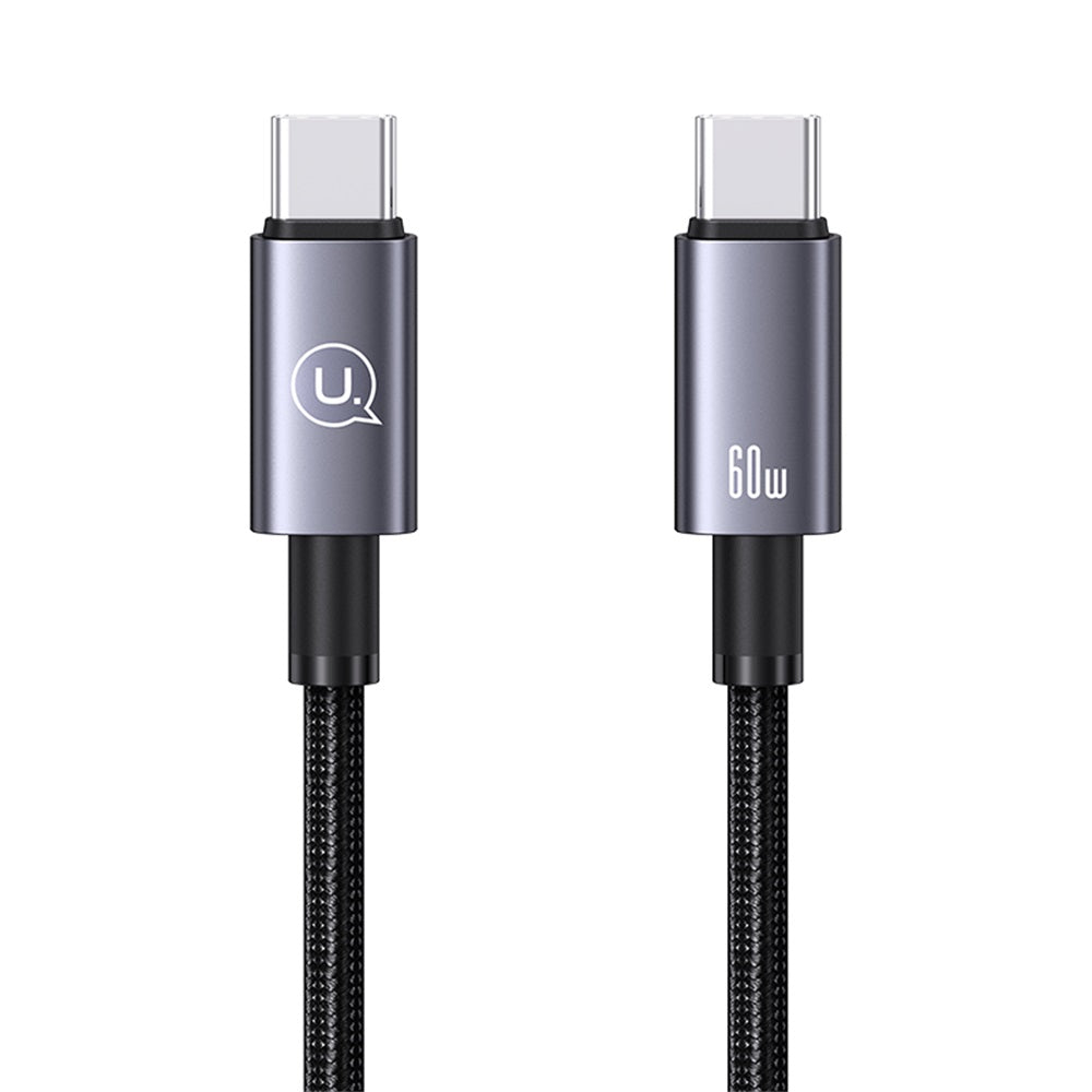 USAMS SJ661 Sufeng Series 60W Type-C to Type-C Braided Fast Charging Cable (1.2m)