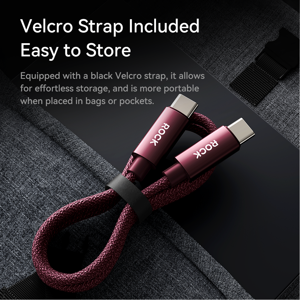 ROCK Z28 60W Type-C to Type-C Fast Charging Braided Data Cable