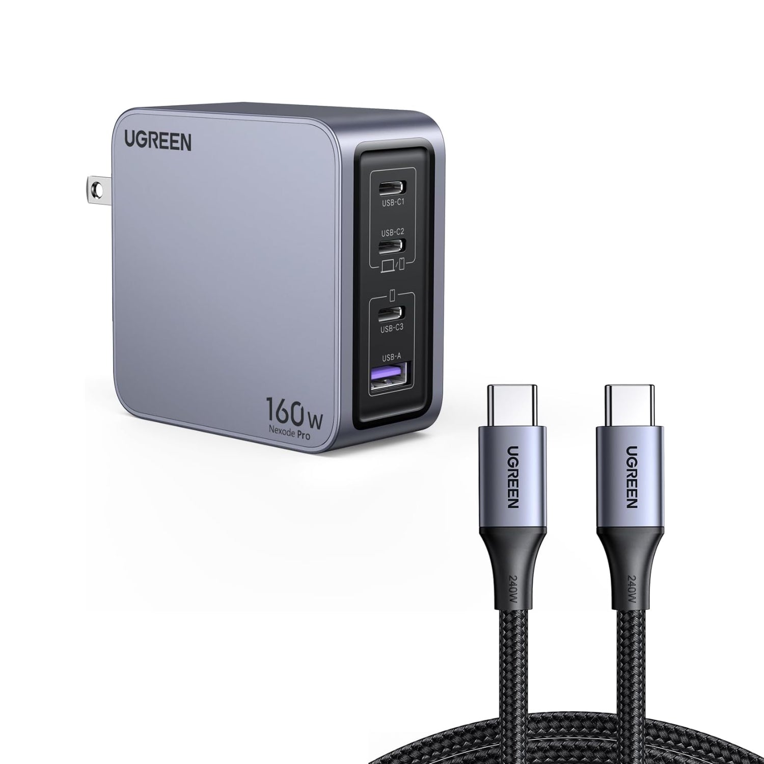 UGREEN Nexode Pro 160W GaN Charger | 4-Port Fast Wall Charger