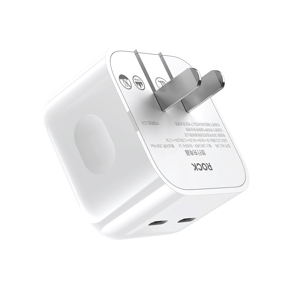 ROCK T58 35W Dual USB-C PD Fast Charger (Travel Adapter)