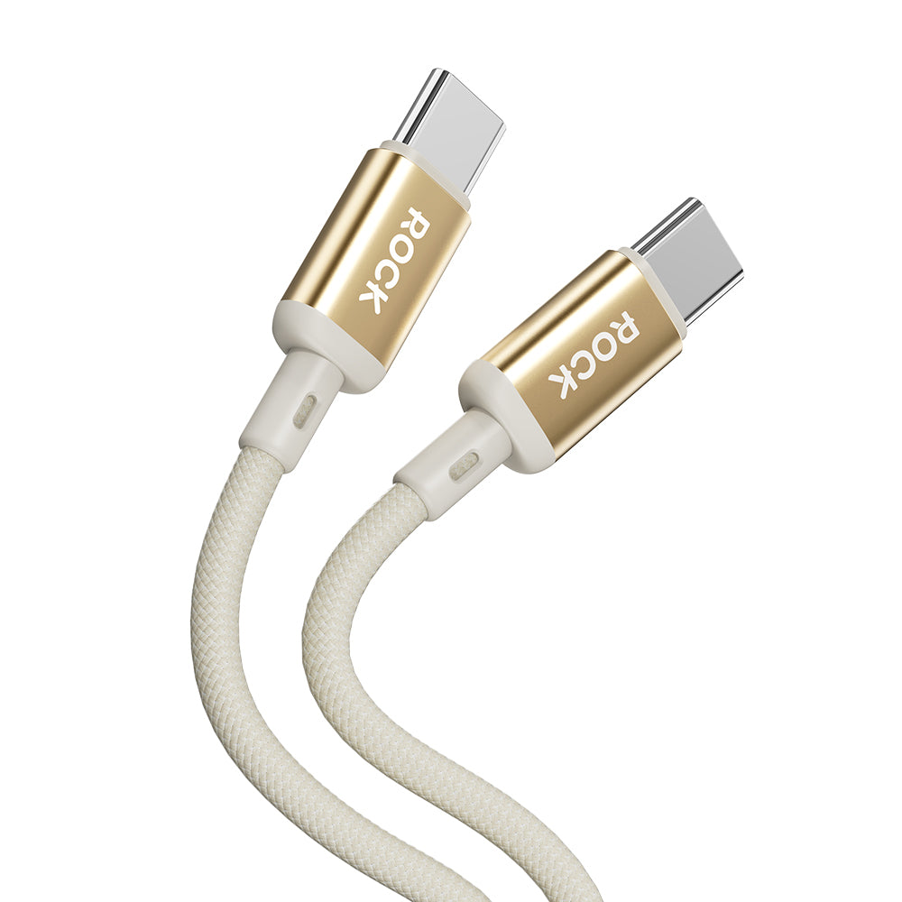 ROCK R18 Metals Braided USB-C to USB-C 100W PD Fast Charging Cable