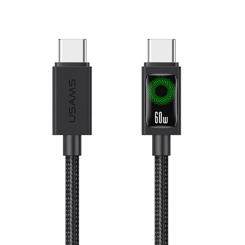 USAMS SJ773 U92 60W Type-C to Type-C Fast Charging Braided Cable (1.2m)