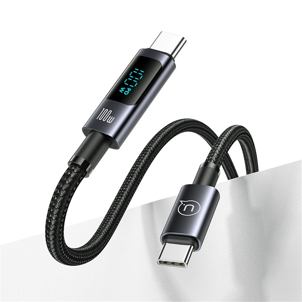 USAMS SJ671 Sufeng Series 100W USB-C to USB-C Fast Charging Digital Display Cable (1.2m)