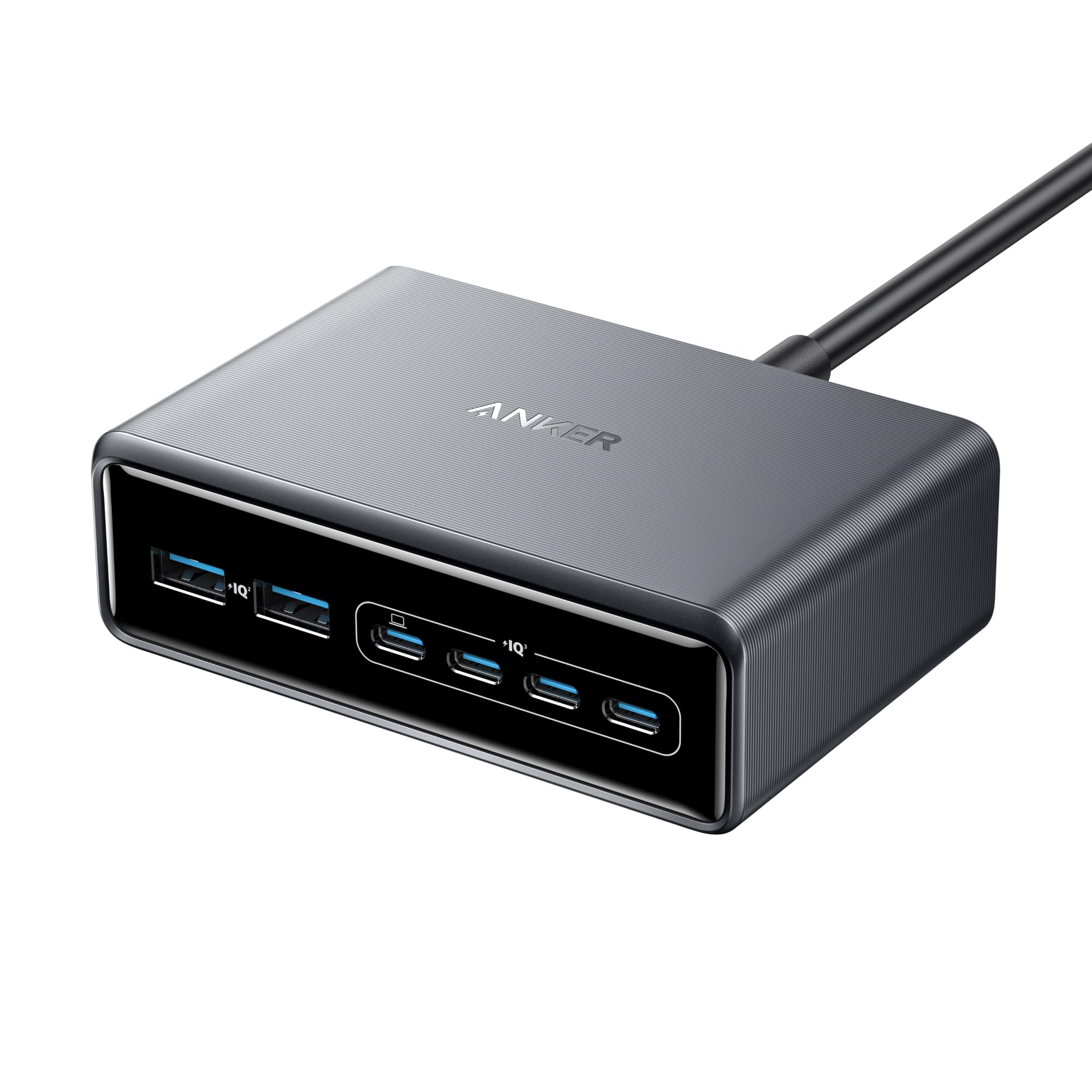 Anker Prime 200W Desktop Charger (6-Port GaN) – Ultra-Fast USB-C Station for Laptops, Phones and Tablets