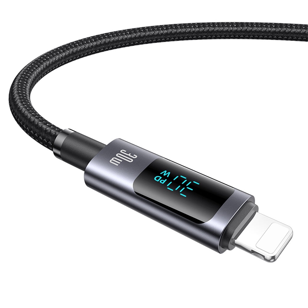 USAMS SJ672 Sufeng Series 30W USB-C to Lightning Fast Charging Digital Display Cable (1.2m)