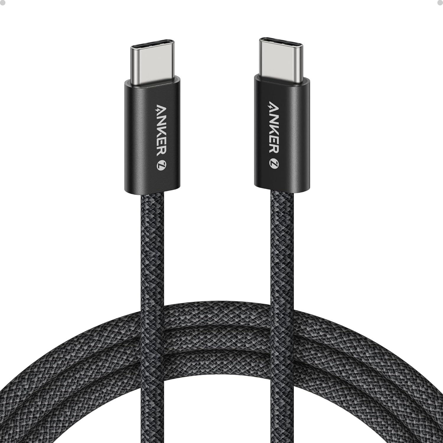 Anker Zolo USB-C to USB-C 240W Cable (A8060) Dirt-Resistant Braided Cord (1.5m)
