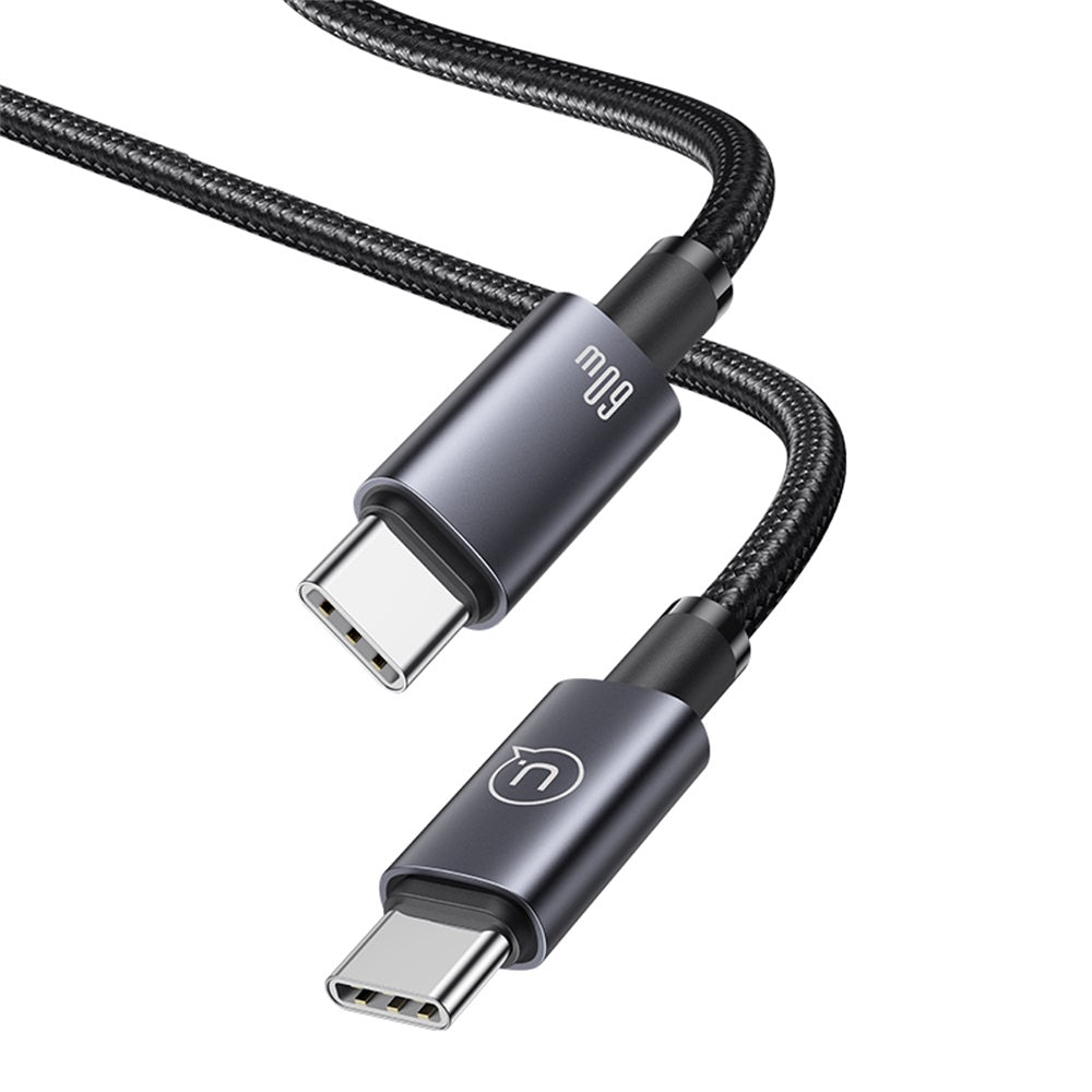 USAMS SJ661 Sufeng Series 60W Type-C to Type-C Braided Fast Charging Cable (1.2m)