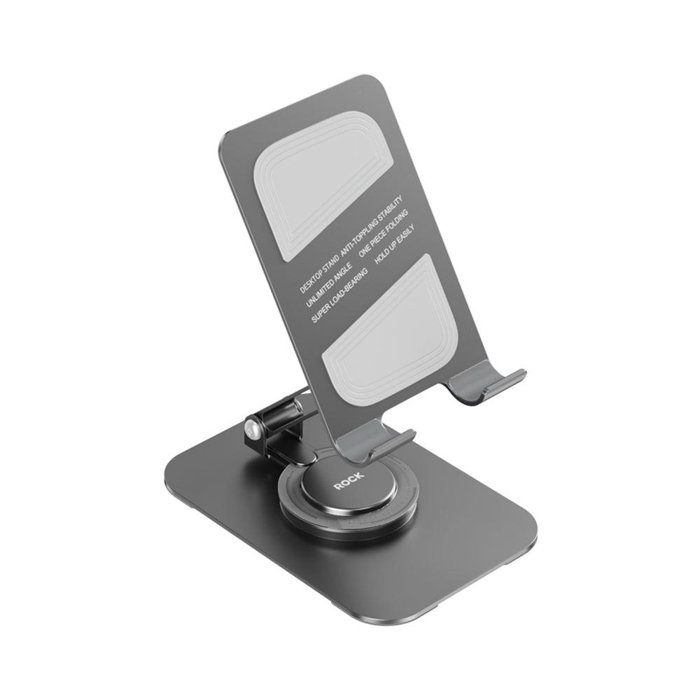ROCK 360° Rotatable Metal Desktop Phone Holder l Foldable and Adjustable