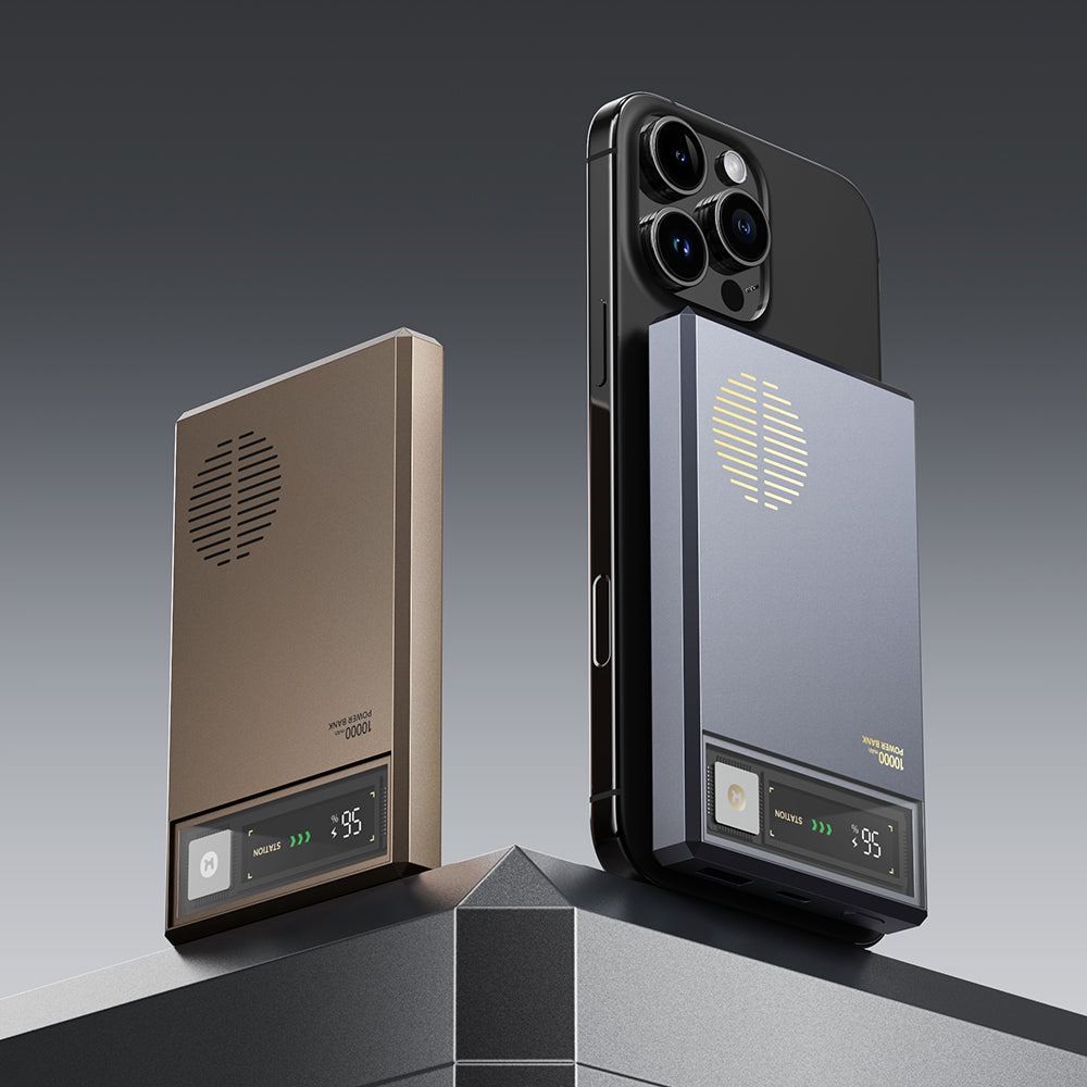 ROCK Retro Magnetic Wireless Power Bank 10000mAh