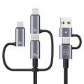 USAMS SJ737 Sufeng Series 240W 6-in-1 Aluminum Alloy Fast Charging Cable (1.2m)