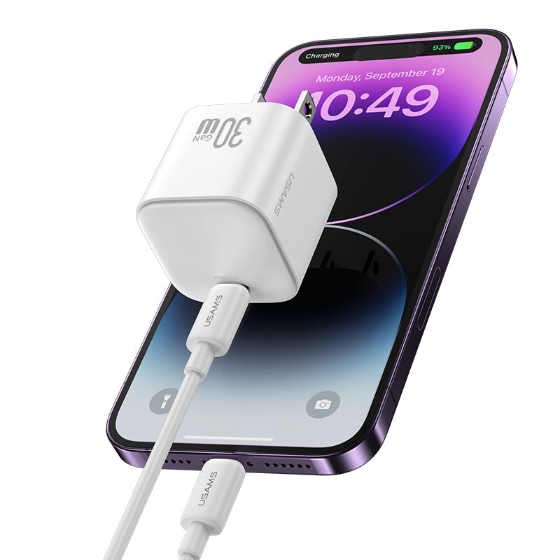USAMS JO06 JO Series 30W Fast Charging Kit (Wall Charger + Lightning Cable)
