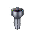 USAMS CC328 30W USB & Type-C Digital Display Bluetooth FM Car Charger