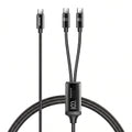 REMAX RC-092t Kerolla Series 100W 2-in-1 Type-C to Dual Type-C Braided Fast Charging Cable (1.2m)