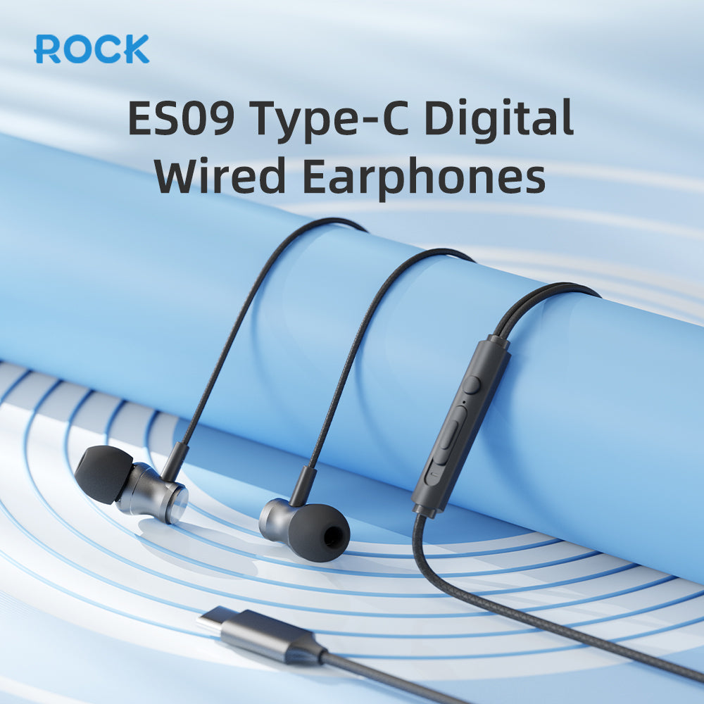 ROCK ES09 Type-C Digital Wired Earphones l Hi-Fi Stereo Sound