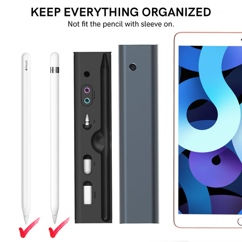 Aluminum Storage Case for Apple Pencil l Hard Shell Travel Carrying Box