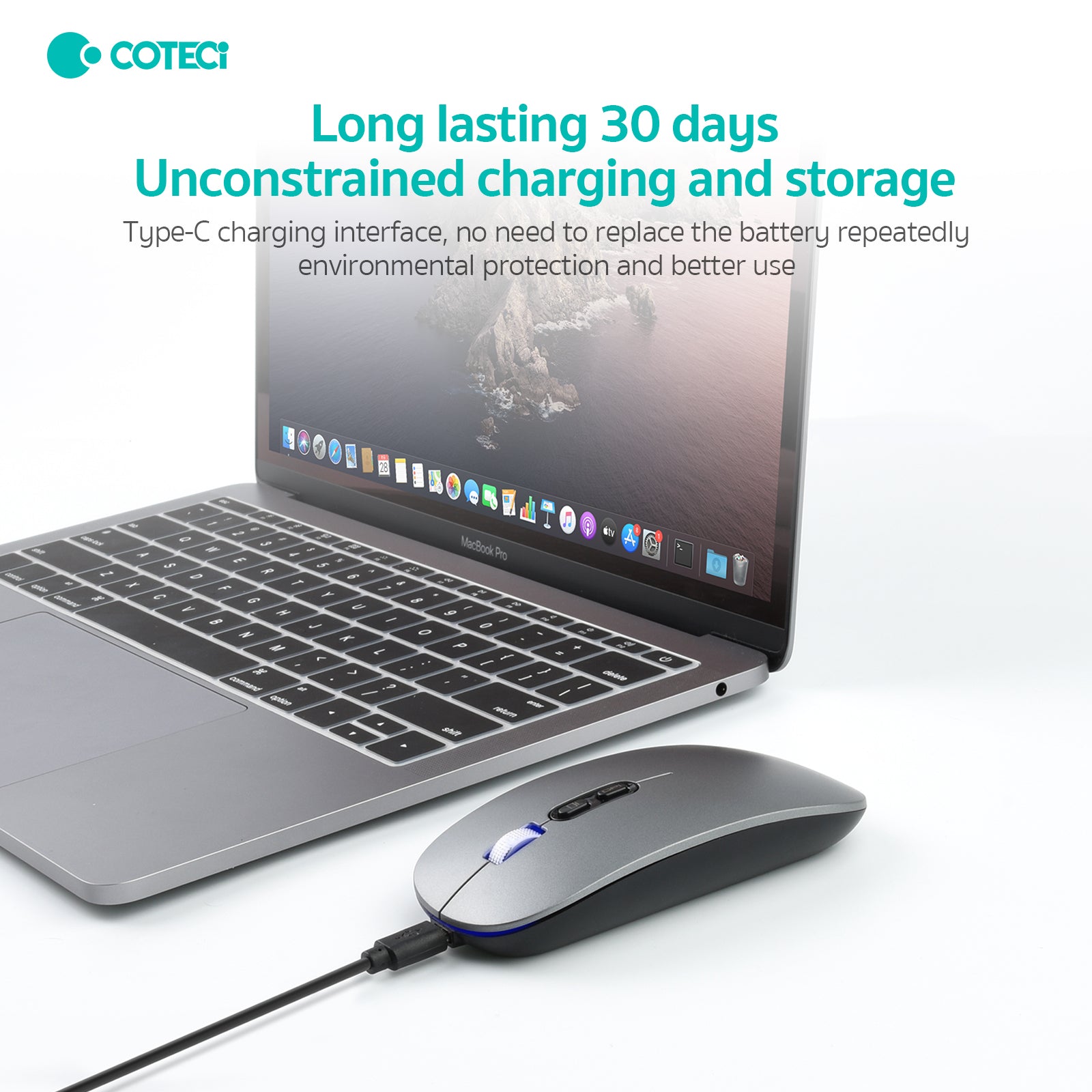 COTECi 84005 Classic Bluetooth Wireless Mouse – Rechargeable