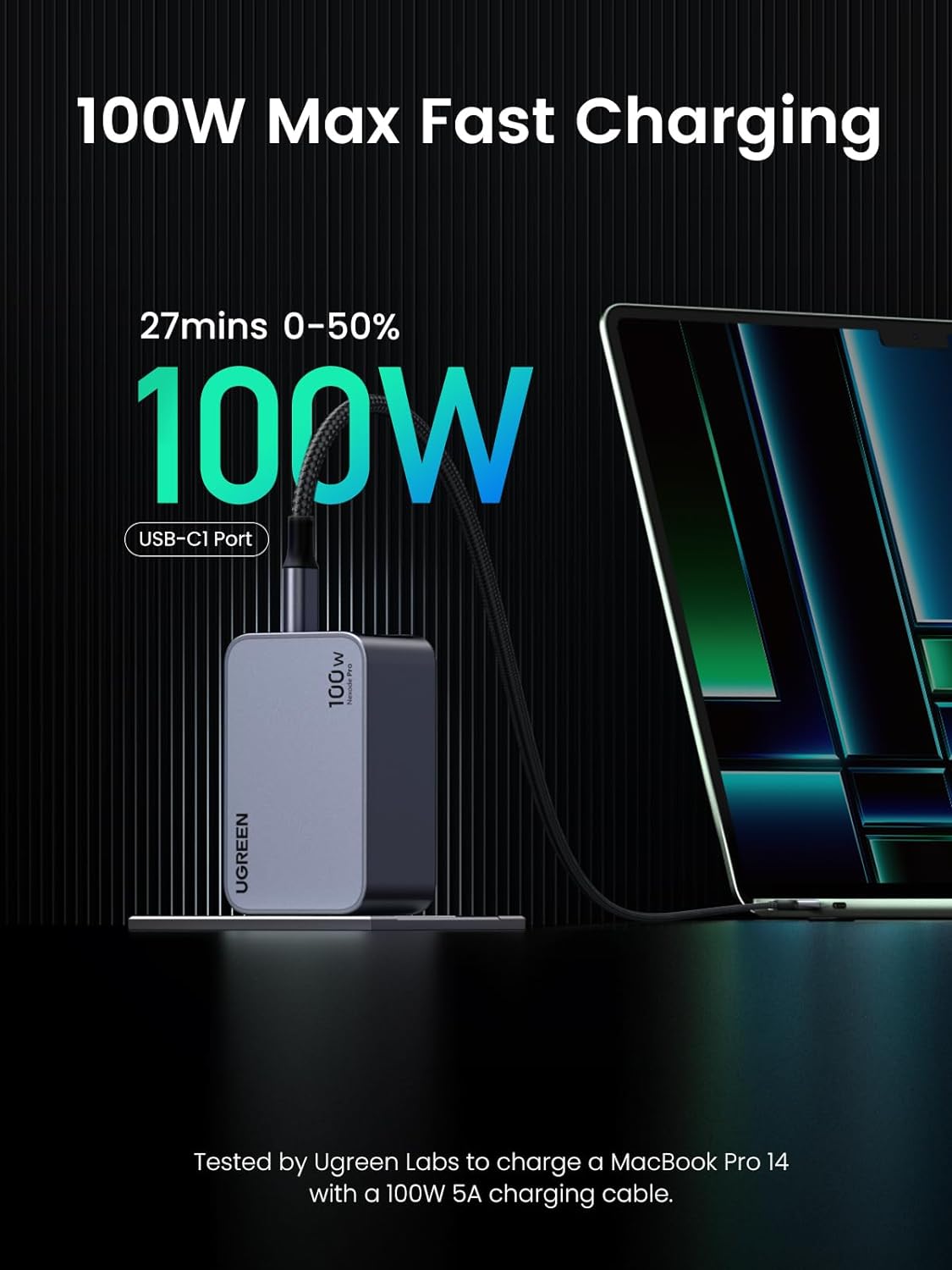 UGREEN Nexode Pro 100W 3-Port GaN Fast Charger