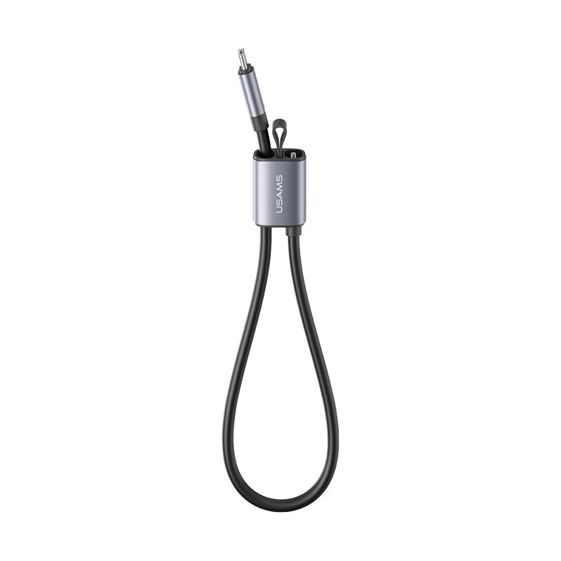 USAMS SJ784 U97 60W Type-C to Type-C Lanyard Fast Charging Cable (0.3m)