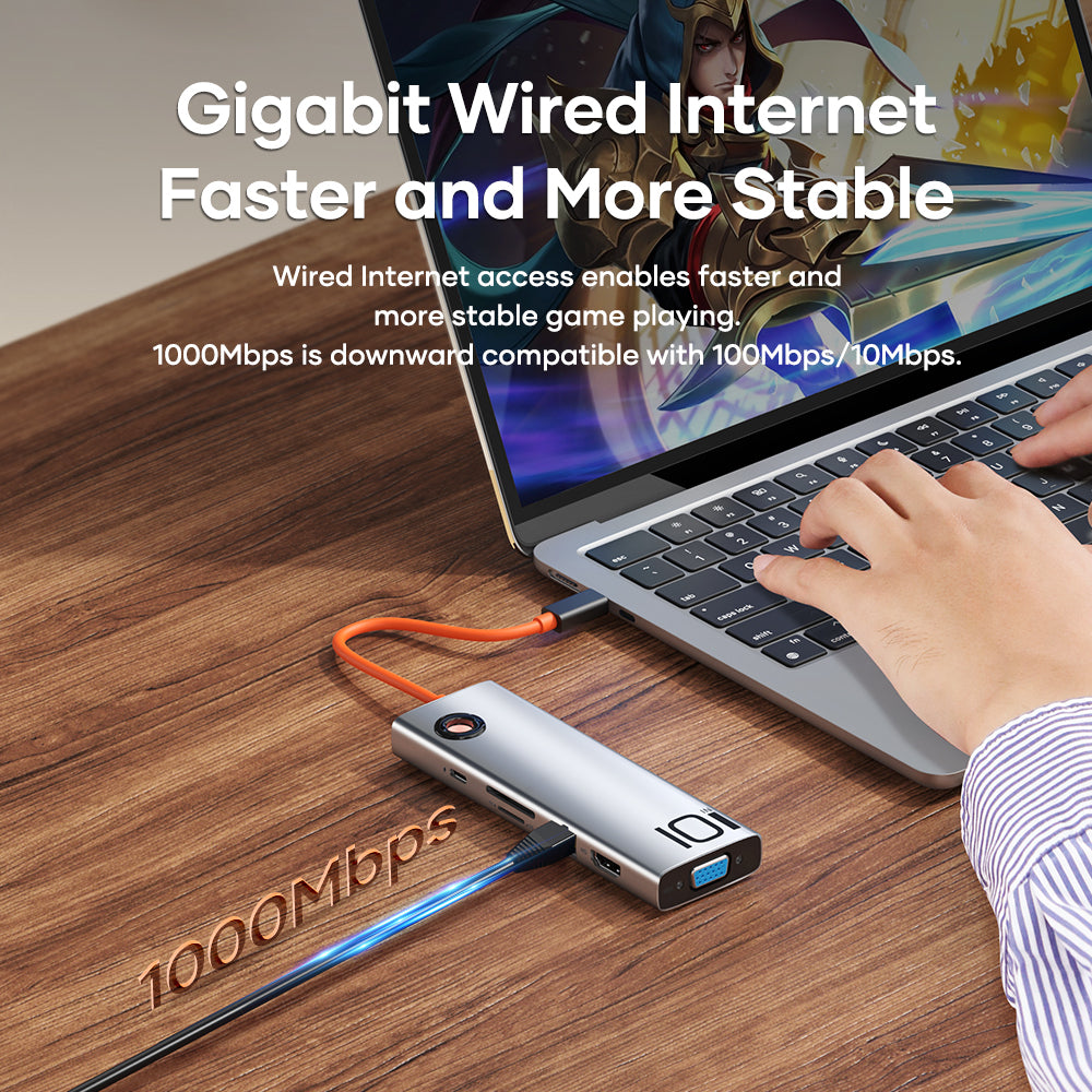 ROCK TR30 10-in-1 USB-C Hub and Docking Station