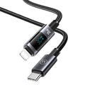 USAMS SJ672 Sufeng Series 30W USB-C to Lightning Fast Charging Digital Display Cable (1.2m)